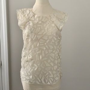Zara blouse with cream embroidery stitching